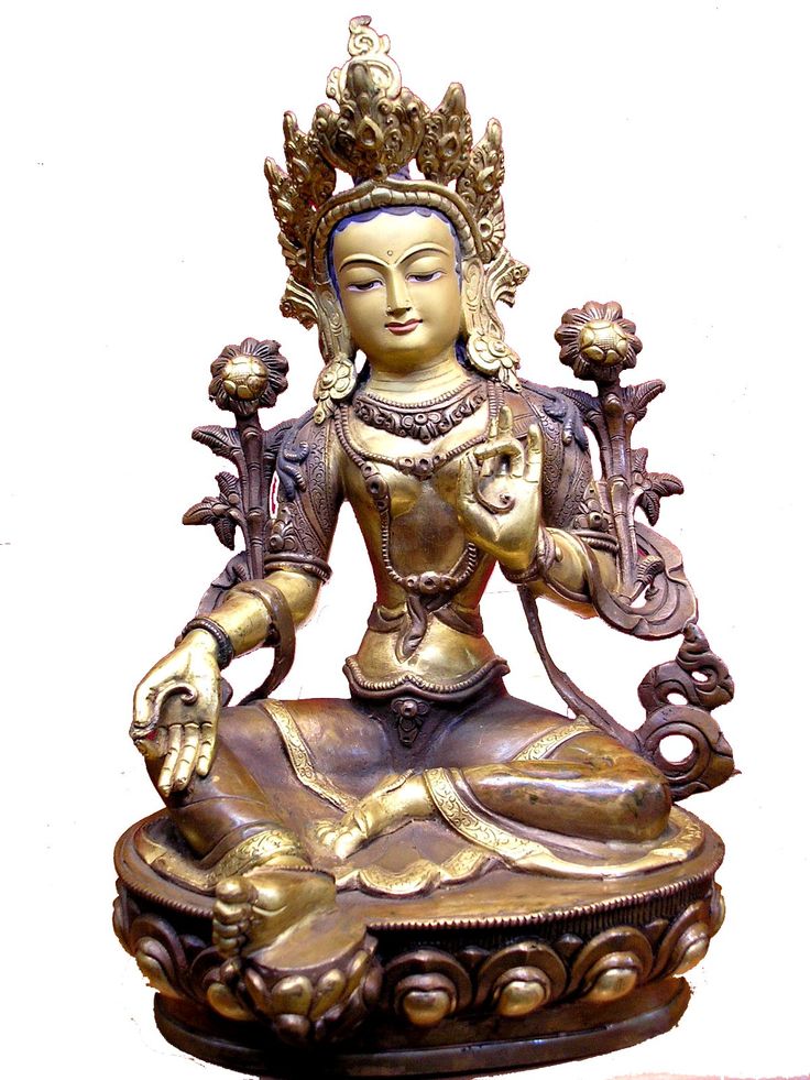 White Tara Brass Statue – Handcrafted Tibetan Buddhist Deity Sculpture